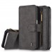 Samsung Galaxy S6 - CaseMe Vintage 2 in 1 PU Leather Flip Zipper Wallet Protective Cover Case - Black